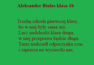 Aleksander Białas, kl.1b.